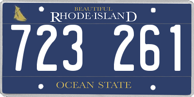 RI license plate 723261
