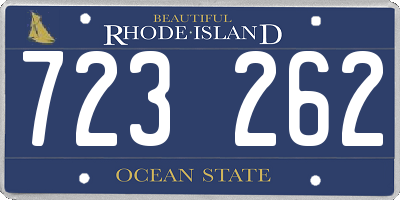 RI license plate 723262