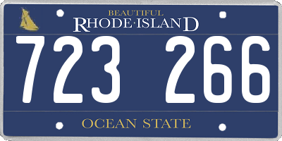RI license plate 723266