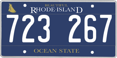 RI license plate 723267