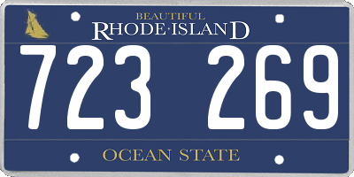 RI license plate 723269