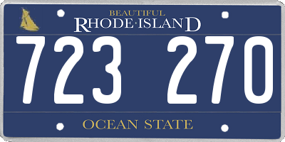 RI license plate 723270