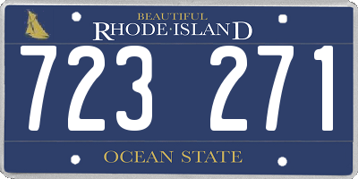 RI license plate 723271