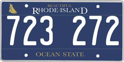 RI license plate 723272