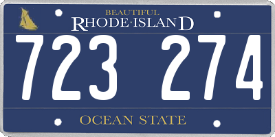RI license plate 723274