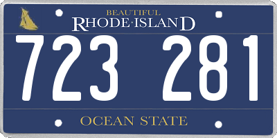 RI license plate 723281