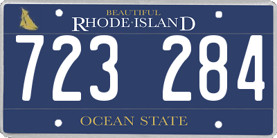 RI license plate 723284