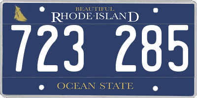 RI license plate 723285