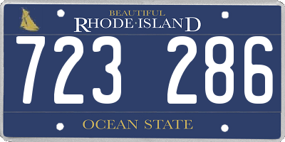 RI license plate 723286