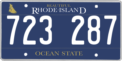 RI license plate 723287