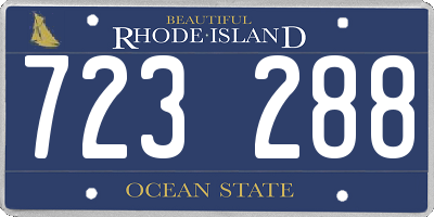 RI license plate 723288