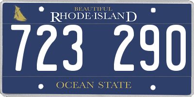 RI license plate 723290