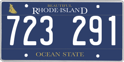 RI license plate 723291