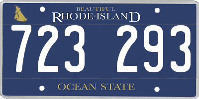 RI license plate 723293