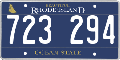 RI license plate 723294
