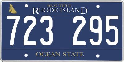 RI license plate 723295