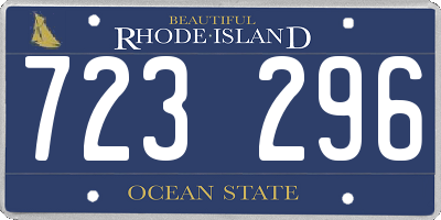RI license plate 723296