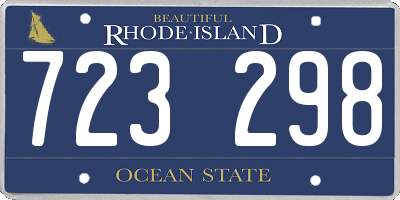 RI license plate 723298