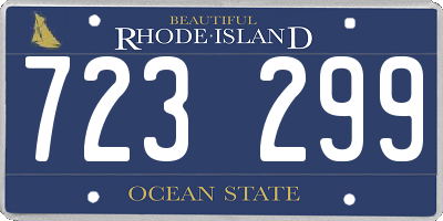 RI license plate 723299