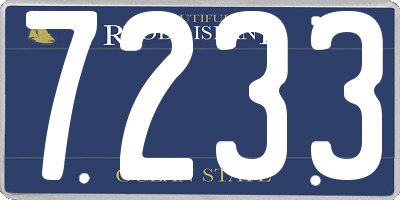 RI license plate 7233