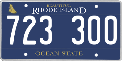 RI license plate 723300
