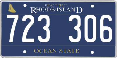 RI license plate 723306
