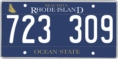 RI license plate 723309