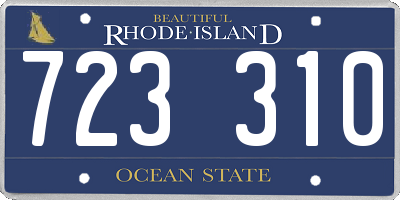 RI license plate 723310