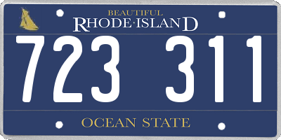 RI license plate 723311