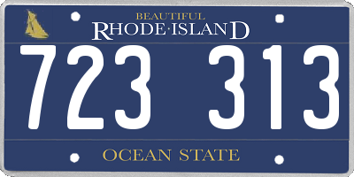 RI license plate 723313