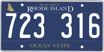 RI license plate 723316