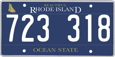 RI license plate 723318