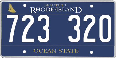 RI license plate 723320