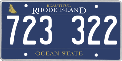 RI license plate 723322