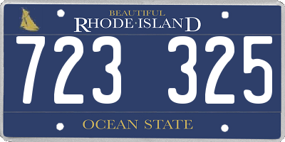 RI license plate 723325