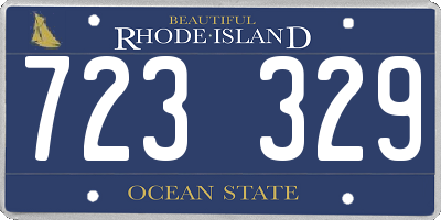 RI license plate 723329