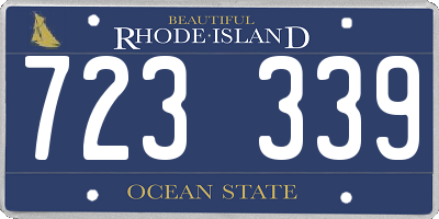 RI license plate 723339