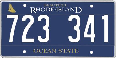 RI license plate 723341