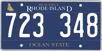 RI license plate 723348