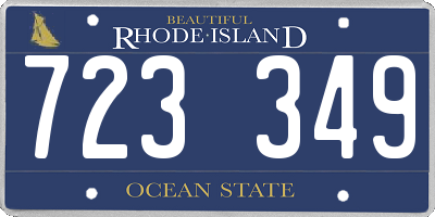 RI license plate 723349