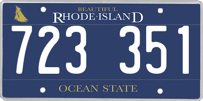 RI license plate 723351