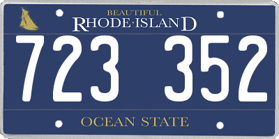RI license plate 723352