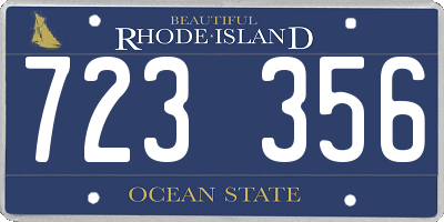 RI license plate 723356