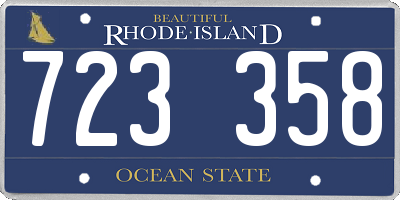 RI license plate 723358