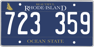 RI license plate 723359