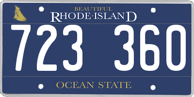 RI license plate 723360