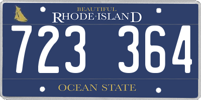 RI license plate 723364
