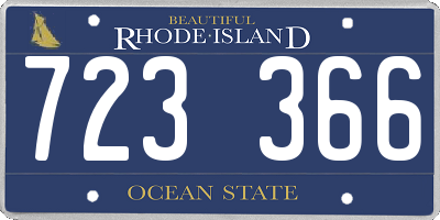 RI license plate 723366
