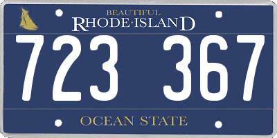 RI license plate 723367