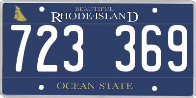 RI license plate 723369